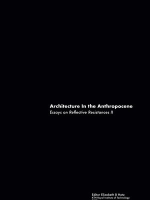 cover image of Architecture In the Anthropocene